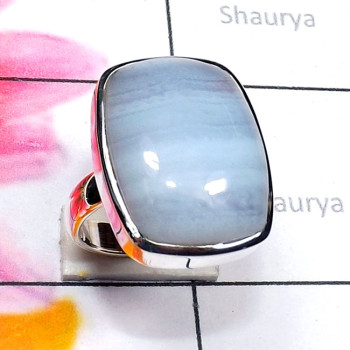 Blue Lace Agate B - BLC992-925 Sterling Silver with Blue Lace Agate Handmade Fantast