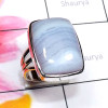 Blue lace Agate E - BLC992-925 Sterling Silver with Blue Lace Agate Handmade Fantast