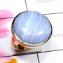 Blue Lace Agate H - BLC992-925 Sterling Silver with Blue Lace Agate Handmade Fantast