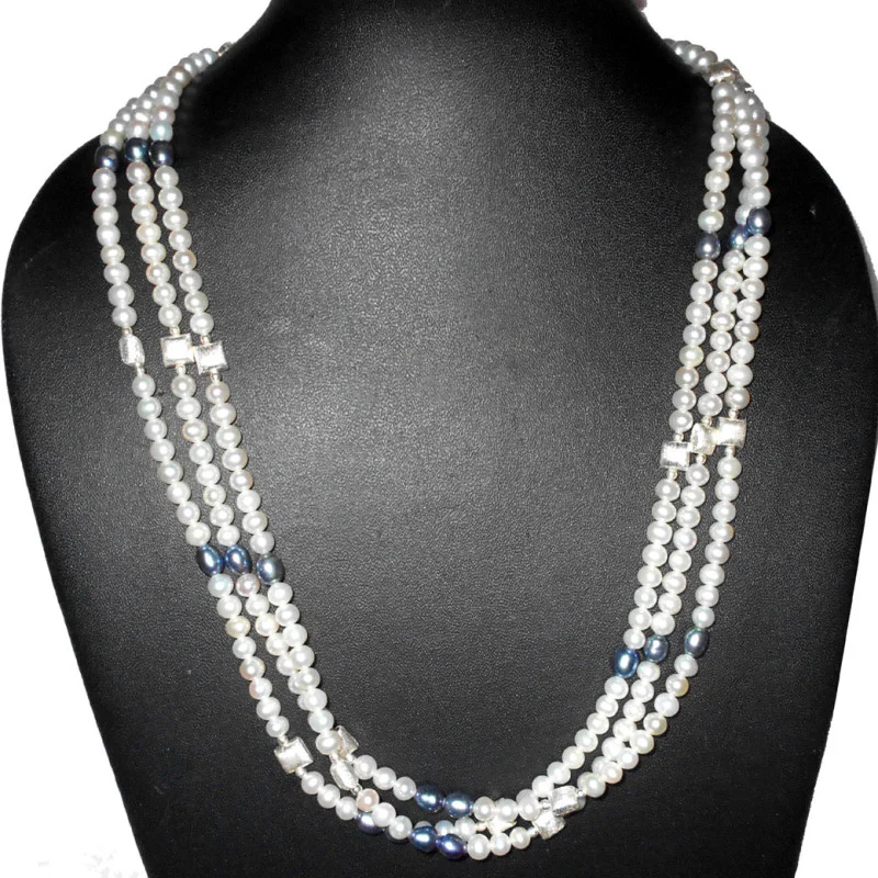 Pearl A - BDN993-925 sterling silver with pearl Beads Necklaces wholesale Pearl A - BDN993-925 sterling silver with pearl Beads Necklaces wholesale