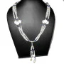 Pearl cab D - BDN993-925 sterling silver with pearl Beads Necklaces wholesale