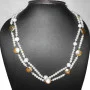 Pearl cab E - BDN993-925 sterling silver with pearl Beads Necklaces wholesale