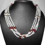 Pearl cab O - BDN993-925 sterling silver with pearl Beads Necklaces wholesale