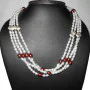 Pearl cab O - BDN993-925 sterling silver with pearl Beads Necklaces wholesale