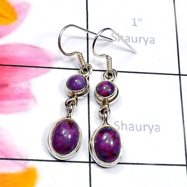Purple Turquoise C - SPE964-Blue Copper, Green, Tibet, n Purple Turquoise 925 Silver Purple Turquoise C - SPE964-Blue Copper, Green, Tibet, n Purple Turquoise 925 Silver