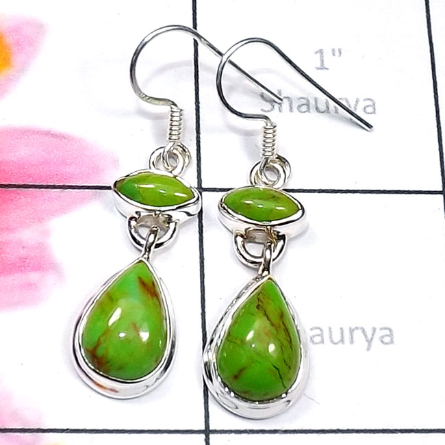 Green Turquoise E - SPE964-Blue Copper, Green, Tibet, n Purple Turquoise 925 Silver Green Turquoise E - SPE964-Blue Copper, Green, Tibet, n Purple Turquoise 925 Silver