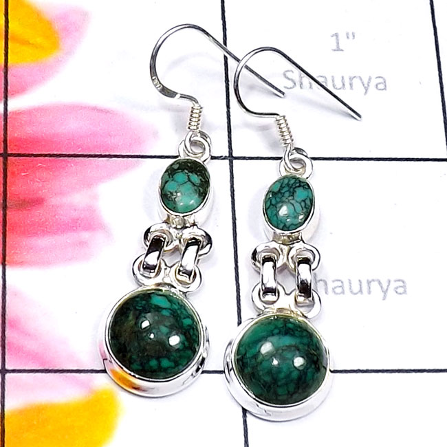 Tibet Turquoise J - SPE964-Blue Copper, Green, Tibet, n Purple Turquoise 925 Silver Tibet Turquoise J - SPE964-Blue Copper, Green, Tibet, n Purple Turquoise 925 Silver