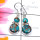 Blue Copper Turquoise O - SPE964-Blue Copper, Green, Tibet, n Purple Turquoise 925 Silver