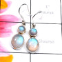 Rainbow Moonstone A - SPE963-Semiprecious Cab Rainbow Moonstone 925 Silver Manufacture