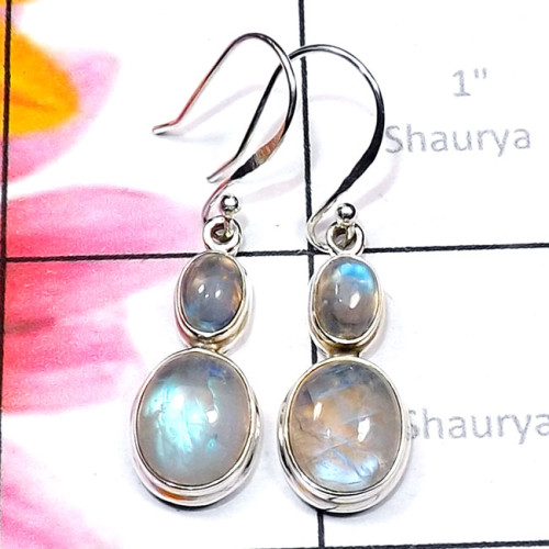 Rainbow Moonstone D - SPE963-Semiprecious Cab Rainbow Moonstone 925 Silver Manufacture Rainbow Moonstone D - SPE963-Semiprecious Cab Rainbow Moonstone 925 Silver Manufacture