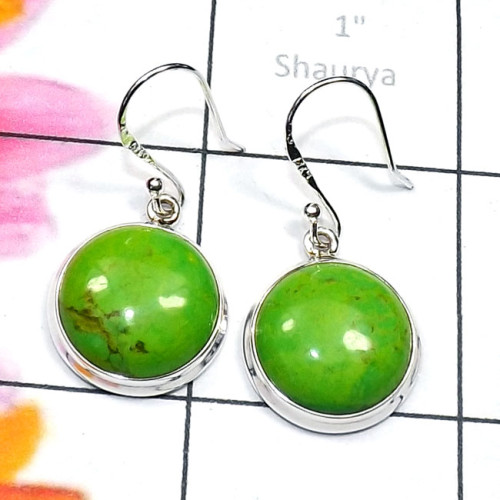 Green Turquoise O - SPE948-Semiprecious Cab Gemstone 925 Silver Manufacturer Handmad Green Turquoise O - SPE948-Semiprecious Cab Gemstone 925 Silver Manufacturer Handmad
