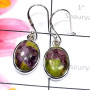 Mohave Stichtite I - SPE946-Sterling 925 Silver Cab Gemstone Handmade Plain Earring