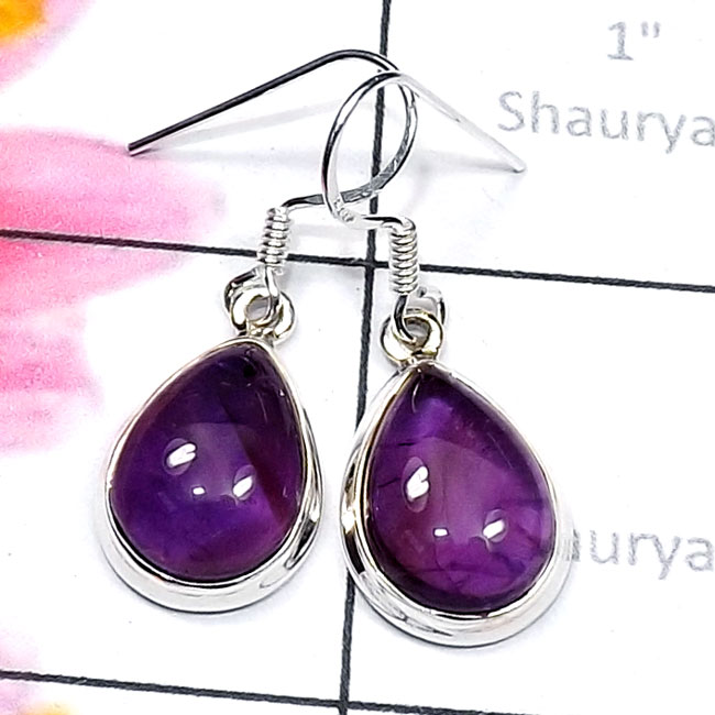 Amethyst Cab D - SPE945-Semiprecious Cab Gemstone 925 Silver Manufacturer Plain E Amethyst Cab D - SPE945-Semiprecious Cab Gemstone 925 Silver Manufacturer Plain E