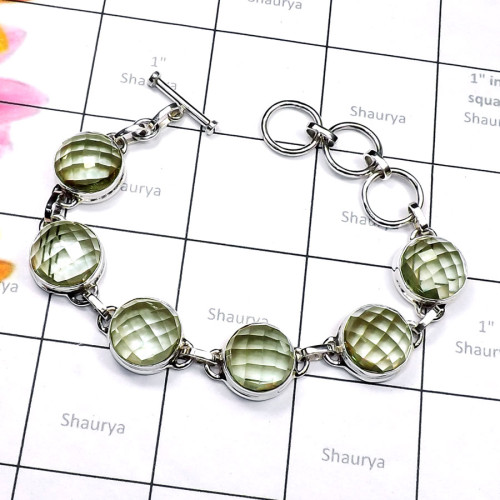Green Amethyst O - SPB958-Cut Green Amethyst Made in 925 Sterling Silver Fancy Tren Green Amethyst O - SPB958-Cut Green Amethyst Made in 925 Sterling Silver Fancy Tren