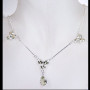 23 inch Green Amethyst E - BZN995-Semiprecious Cut n Cab Gemstone 925 Sterling Silver 23 in