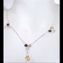 23 inch Citrine F - BZN995-Semiprecious Cut n Cab Gemstone 925 Sterling Silver 23 in