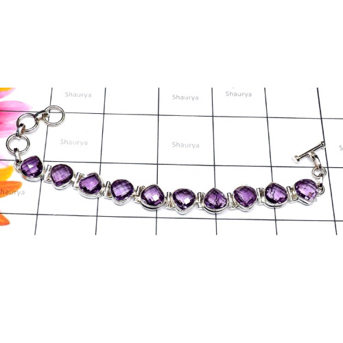 Amethyst cut A - SPB956-Fancy Shape Amethyst Cut 925 Silver Manufacturer Handmade