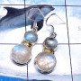 Rainbow Moonstone C - SPE941-Cab Rainbow Two Stone 925 Silver Manufacturer Trendy Earr