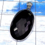 Black Onyx cut O - FSP992-Genuine Cut n Cab Free Size Gemstone Stunning Pendant