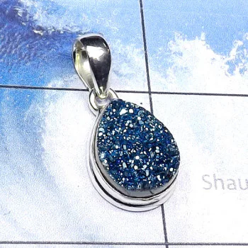 Flat Druzy G - DZP985-Beautiful Flat Druzy 925 Silver Manufacturer Handmade Who Flat Druzy G - DZP985-Beautiful Flat Druzy 925 Silver Manufacturer Handmade Who