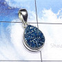 Flat Druzy G - DZP985-Beautiful Flat Druzy 925 Silver Manufacturer Handmade Who