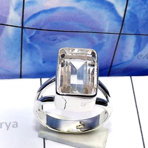 Crystal A - PSR895-Crystal Cut with Superior 925 Silver Fabulous Ring
