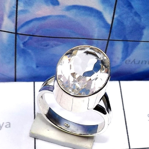 Crystal B - PSR895-Crystal Cut with Superior 925 Silver Fabulous Ring