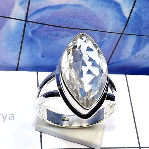 Crystal O - PSR895-Crystal Cut with Superior 925 Silver Fabulous Ring