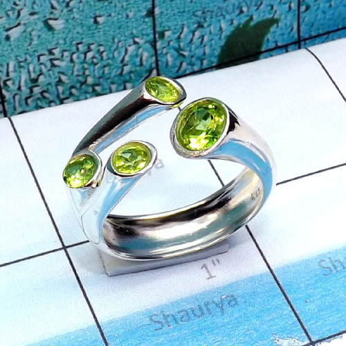 Peridot O - SCR908-925 Sterling Silver Manufacturer Genuine Cut Gemstone Fab Peridot O - SCR908-925 Sterling Silver Manufacturer Genuine Cut Gemstone Fab