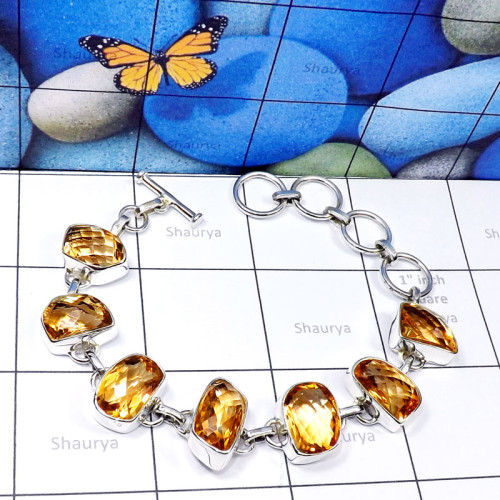Citrine F - SPB925-Fancy Shape Cut Citrine 925 Silver Manufacturer Elegant B