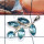 Blue Topaz B - SD750-Genuine Gemstone 925 Silver Rose n Black Rhodium 925 Sterl