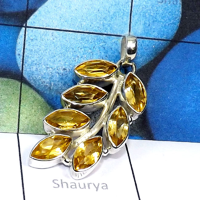 Citrine F - SD748-Beautiful Design Rose n Black Rhodium 925 Sterling Silver Citrine F - SD748-Beautiful Design Rose n Black Rhodium 925 Sterling Silver