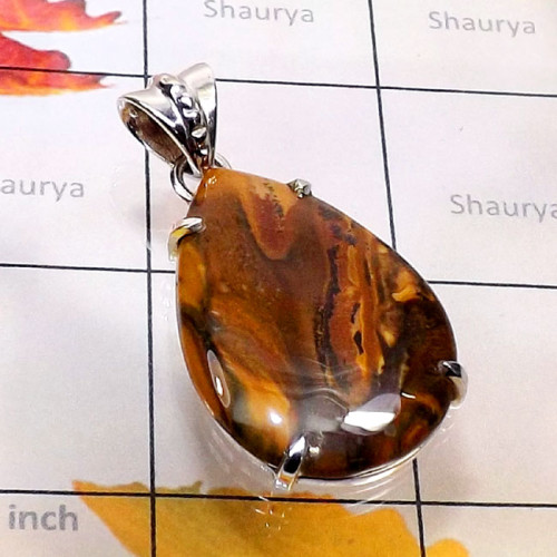 Biggs Jasper F - SPS958-Semiprecious Cab Gemstone 925 Silver Manufacturer Handmad