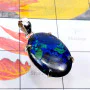Mohave Azurite O - SPS954-Beautiful Mohave Azurite Cab 925 Silver Manufacturer Pron