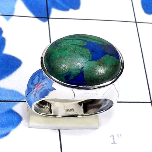 Mohave Azurite O - SCR905-Mohave Azurite, Amethyst Copper, Rainbow Calisilica, Crys
