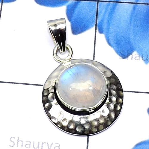Rainbow Moonstone cab O - SD745-Round Shape Genuine Cab Gemstone Made in 925 Silver Handma Rainbow Moonstone cab O - SD745-Round Shape Genuine Cab Gemstone Made in 925 Silver Handma
