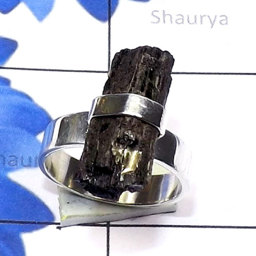 Pencil Tourmaline G - SPR974-Genuine Rough Gemstone Made in 925 Silver Fancy Prong Set Pencil Tourmaline G - SPR974-Genuine Rough Gemstone Made in 925 Silver Fancy Prong Set