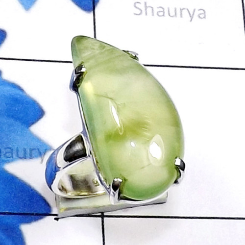 Prynite A - SPR972-Fancy Shape Cab Gemstone 925 Sterling Silver Prong Settin