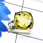 Lemon G - SPR971-Square Shape Genuine Cut n Cab Gemstone 925 Silver Manufa