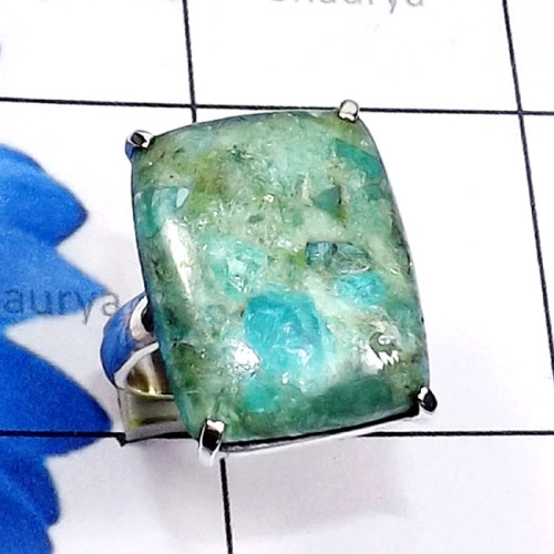 Mohave Apatite A - SPR970-Sterling 925 Silver Semiprecious Cut n Cab Gemstone Handm