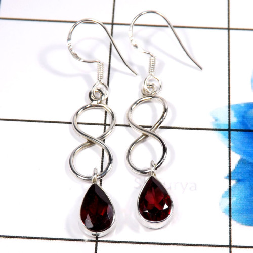 Garnet J - SDE815-Genuine Cut n Cab Gemstone 925 Silver Handmade Designer E Garnet J - SDE815-Genuine Cut n Cab Gemstone 925 Silver Handmade Designer E