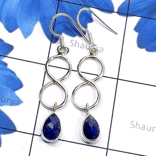 Lapis Cut O - SDE815-Genuine Cut n Cab Gemstone 925 Silver Handmade Designer E Lapis Cut O - SDE815-Genuine Cut n Cab Gemstone 925 Silver Handmade Designer E