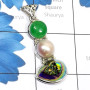 Canadian Green Jade, Pearl, Window Druzy B - DZP978-Canadian Green Jade, Fossil Ammonite, Window Druzy n Oth