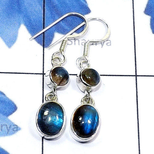 Labradorite Cab E - SDE809-925 Sterling Silver Genuine Cut n Cab Gemstone Lightweigh