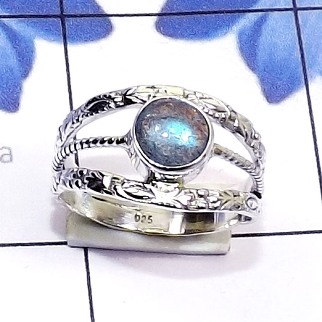 Labradorite cab A - SDR806-Solid 925 Silver Genuine Cut n Cab Gemstone Handmade Whol