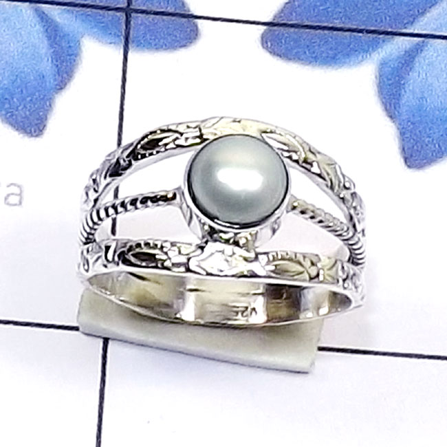Pearl C - SDR806-Solid 925 Silver Genuine Cut n Cab Gemstone Handmade Whol Pearl C - SDR806-Solid 925 Silver Genuine Cut n Cab Gemstone Handmade Whol
