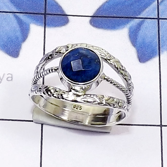 Lapis Cut G - SDR806-Solid 925 Silver Genuine Cut n Cab Gemstone Handmade Whol