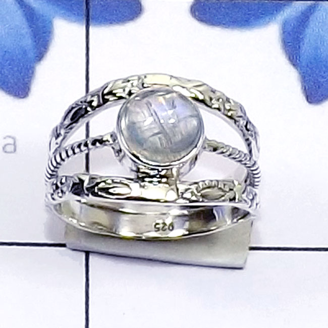 Rainbow Moonstone I - SDR806-Solid 925 Silver Genuine Cut n Cab Gemstone Handmade Whol Rainbow Moonstone I - SDR806-Solid 925 Silver Genuine Cut n Cab Gemstone Handmade Whol