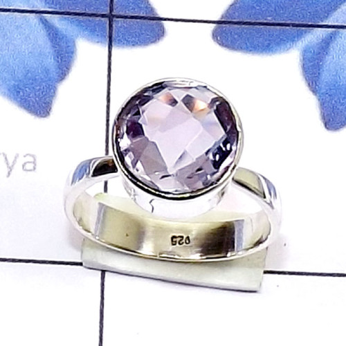 Amethyst cut C - PSR876-Semiprecious Cut Gemstone 925 Silver Manufacturer Plain R Amethyst cut C - PSR876-Semiprecious Cut Gemstone 925 Silver Manufacturer Plain R