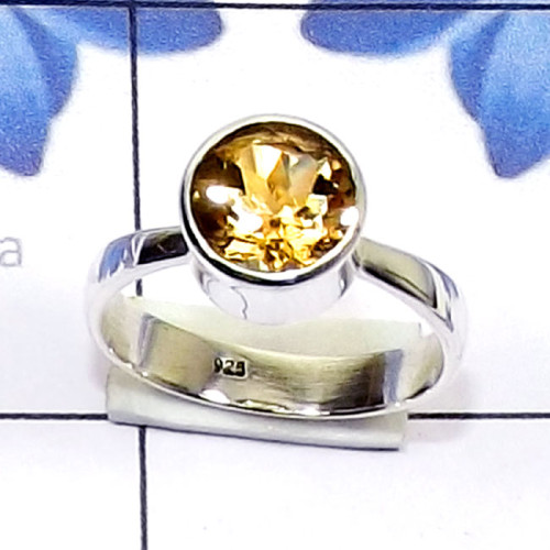 Citrine G - PSR876-Semiprecious Cut Gemstone 925 Silver Manufacturer Plain R Citrine G - PSR876-Semiprecious Cut Gemstone 925 Silver Manufacturer Plain R
